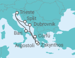 Itinerario del Crucero Grecia, Croacia, Italia - Costa Cruceros