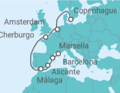 Itinerario del Crucero Holanda, Francia, España - MSC Cruceros