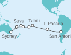 Itinerario del Crucero Nueva Caledonia, Fiji, Polinesia Francesa - Costa Cruceros