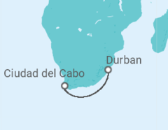 Itinerario del Crucero Sudáfrica - MSC Cruceros