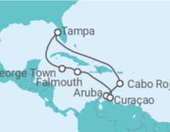 Itinerario del Crucero Aruba, Curaçao, Jamaica, Islas Caimán - NCL Norwegian Cruise Line