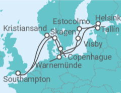 Itinerario del Crucero Dinamarca, Alemania, Estonia, Finlandia, Suecia - Princess Cruises
