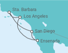 Itinerario del Crucero USA, México - Princess Cruises