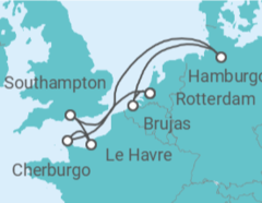 Itinerario del Crucero Francia, Reino Unido, Alemania, Bélgica - MSC Cruceros
