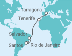Itinerario del Crucero España, Brasil - MSC Cruceros