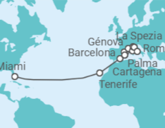 Itinerario del Crucero desde Fort Lauderdale (Miami) a Civitavecchia (Roma) - Princess Cruises