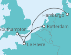 Itinerario del Crucero Francia, Reino Unido - MSC Cruceros