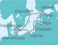 Itinerario del Crucero Polonia, Lituania, Letonia, Estonia, Finlandia, Suecia, Dinamarca - MSC Cruceros