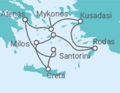 Itinerario del Crucero Grecia, Turquía - Silversea
