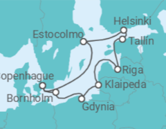 Itinerario del Crucero Dinamarca, Polonia, Lituania, Letonia, Estonia, Finlandia, Suecia - Silversea
