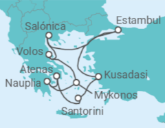 Itinerario del Crucero Grecia, Turquía - Silversea