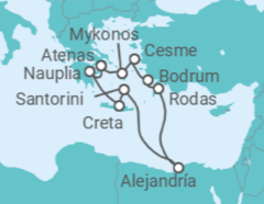 Itinerario del Crucero Grecia, Turquía, Egipto - Silversea