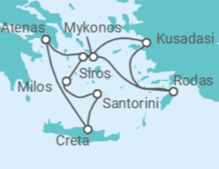 Itinerario del Crucero Grecia, Turquía - Silversea