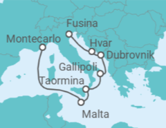 Itinerario del Crucero Croacia, Italia, Malta - Silversea