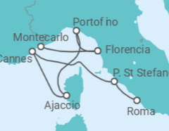 Itinerario del Crucero Italia, Francia - Silversea