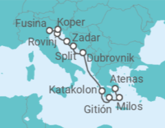 Itinerario del Crucero Croacia, Eslovenia - Silversea