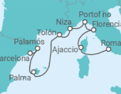 Itinerario del Crucero Francia, Italia, España - Silversea