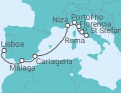Itinerario del Crucero España, Francia, Italia - Silversea
