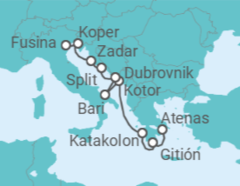 Itinerario del Crucero Montenegro, Italia, Croacia, Eslovenia - Silversea