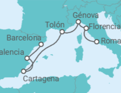 Itinerario del Crucero Italia, Francia, España - Silversea