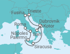 Itinerario del Crucero Italia, Montenegro, Croacia - Silversea