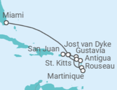 Itinerario del Crucero Guadalupe, Martinica, Antigua Y Barbuda - Silversea
