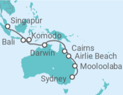 Itinerario del Crucero Australia - Silversea