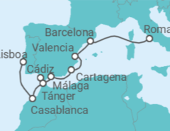 Itinerario del Crucero España, Marruecos - Silversea