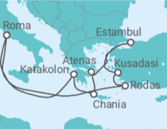 Itinerario del Crucero Grecia, Turquía - Cunard