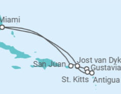 Itinerario del Crucero Puerto Rico, Guadalupe, Antigua Y Barbuda - Silversea