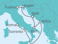 Itinerario del Crucero Eslovenia, Croacia, Italia, Montenegro - Silversea