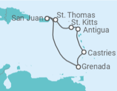 Itinerario del Crucero Islas Vírgenes - Eeuu, San Cristóbal Y Nieves, Antigua Y Barbuda, Santa Lucía - Celebrity Cruises