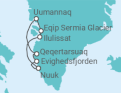 Itinerario del Crucero Groenlandia - Silversea