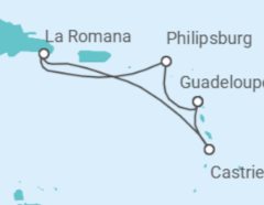 Itinerario del Crucero Saint Maarten, República Dominicana, Santa Lucía - Costa Cruceros