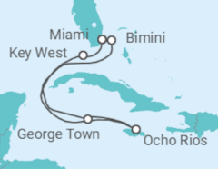 Itinerario del Crucero Caribe Occidental y Club de Playa Bimini - Virgin Voyages