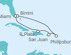 Itinerario del Crucero Vacaciones en el Caribe Oriental y Bimini - Virgin Voyages
