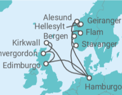 Itinerario del Crucero Reino Unido, Alemania, Noruega - Costa Cruceros