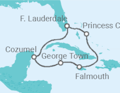 Itinerario del Crucero Jamaica, Islas Caimán, México - Princess Cruises