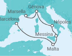 Itinerario del Crucero Italia, Malta - MSC Cruceros