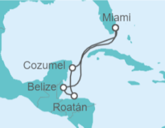 Itinerario del Crucero Belice, Honduras, México - Princess Cruises