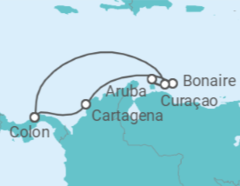 Itinerario del Crucero Bonaire, San Eustaquio y Saba, Aruba, Curaçao, Panamá - Royal Caribbean