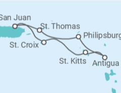 Itinerario del Crucero Islas Vírgenes - Eeuu, Saint Maarten, Antigua Y Barbuda, San Cristóbal Y Nieves - Royal Caribbean