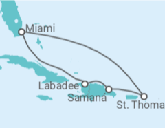 Itinerario del Crucero República Dominicana, Islas Vírgenes - Eeuu - Royal Caribbean