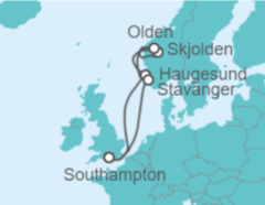 Itinerario del Crucero Noruega - Princess Cruises