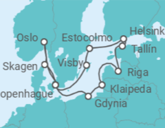 Itinerario del Crucero Suecia, Finlandia, Estonia, Letonia, Lituania, Polonia, Noruega - Princess Cruises