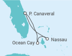 Itinerario del Crucero Bahamas - MSC Cruceros