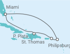 Itinerario del Crucero Saint Maarten, Islas Vírgenes - Eeuu - MSC Cruceros