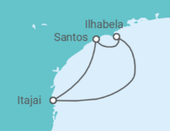 Itinerario del Crucero Brasil - Costa Cruceros
