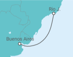 Itinerario del Crucero Argentina - Costa Cruceros