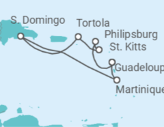 Itinerario del Crucero Saint Maarten, San Cristóbal Y Nieves, Islas Vírgenes - Reino Unido, República Dominicana, Martin... - Costa Cruceros